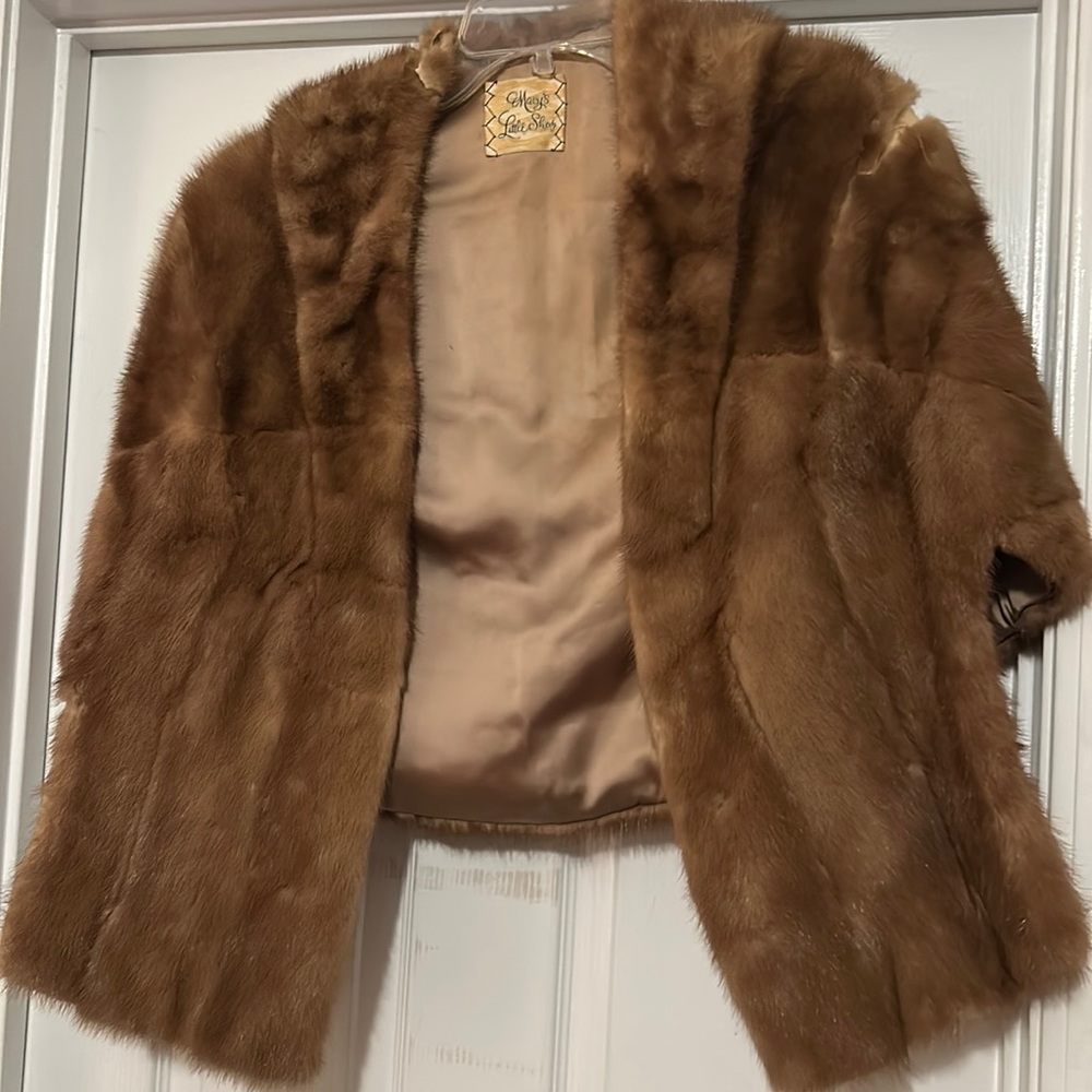 Vintage 1950s Mink Fur Stole from Macy’s Little Shop